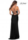 Picture of: Prom Dress with Cut Outs at Hip and High Slit in Black, Style: 30726, Detail Picture 6