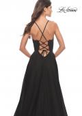 Picture of: Tulle Dress with Full Skirt and Sheer Lace Bodice in Black, Style: 31271, Detail Picture 6