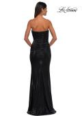 Picture of: Fabulous Metallic Jersey Ruched Strapless Dress in Black, Style: 32518, Detail Picture 6
