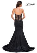 Picture of: Mermaid Stretch Mikado Evening Dress with Illusion Back in Black , Style 32791, Detail Picture 6