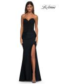 Picture of: Strapless Prom Dress with Unique Rhinestone Design Top in Black, Style: 32961, Detail Picture 6