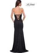 Picture of: Chic Jersey Evening Dress with Scattered Rhinestone Neckline in Black , Style 32975, Detail Picture 6