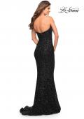 Picture of: Strapless Sweetheart Luxe Sequin Gown in Black, Style: 30714, Detail Picture 7