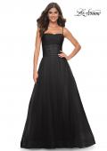 Picture of: A-line Square Neck Tulle Ballgown with Illusion Waist in Black, Style: 32017, Detail Picture 7