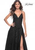 Picture of: Tulle Prom Dress with Lace Detail in Black, Style: 32303, Detail Picture 7