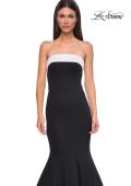 Picture of: Black and White Evening Dress with Mermaid Skirt in Black , Style 32914, Detail Picture 7