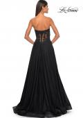 Picture of: A-Line Tulle Ballgown with Lace Illusion Bodice in Black, Style: 32313, Detail Picture 20