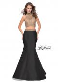 Picture of: Two Piece Mermaid Style Dress with Beading in Black Gold, Style: 25467, Main Picture