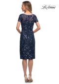Picture of: Short Beaded Lace Dress with Illusion Top and Sleeves, Style: 29959, Detail Picture 5