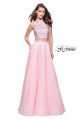 Picture of: Mikado Two Piece A-line Dress with Metallic Beading in Blush, Style: 25705, Main Picture