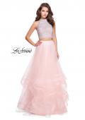 Picture of: Two Piece Prom Gown with Ruffle Tulle Skirt and Beading in Blush, Style: 26077, Main Picture