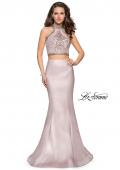 Picture of: Beaded Two Piece Mermaid Prom Dress with Open Back in Blush, Style: 26255, Main Picture