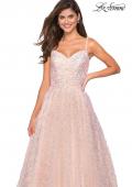 Picture of: Sweetheart Sequin Dress with Criss Cross Straps in Blush, Style: 27541, Main Picture