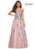 Picture of: Blush Ball Gown with Cascading Floral Appliques in Blush, Style: 27816, Main Picture