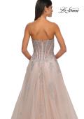 Picture of: Tulle A-line Prom Dress with Gorgeous Rhinestone Lace Applique in Blush, Style: 33028, Detail Picture 8