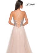 Picture of: Rhinestone Embellished Corset with Lace Up Back and Tulle Skirt in Blush , Style 32703, Detail Picture 15