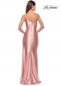 Picture of: Simple One Shoulder Liquid Jersey Dress in Blush, Style: 31391, Detail Picture 16