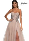 Picture of: Tulle A-line Prom Dress with Beautiful Rhinestone Side Detail in Blush, Style: 32767, Detail Picture 23