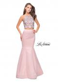 Picture of: Two Piece High Neck Prom Dress with Beading in Blush, Style: 26035, Detail Picture 1