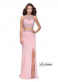 Picture of: Beaded Two Piece Prom Dress with Open Back in Blush, Style: 26063, Detail Picture 1
