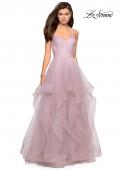 Picture of: Cascading Tulle Formal Gown with Sweetheart Neckline in Blush, Style: 27223, Detail Picture 1