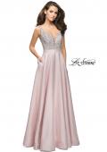 Picture of: Long Mikado Prom Dress with Beaded Bodice in Blush, Style: 26203, Detail Picture 2