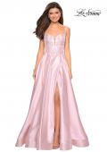 Picture of: Long Ball Gown with Lace and Rhinestone Bodice in Blush, Style: 27528, Detail Picture 2