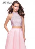 Picture of: Mikado Two Piece A-line Dress with Metallic Beading in Blush, Style: 25705, Detail Picture 3