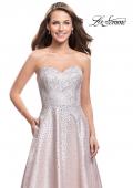 Picture of: Strapless Prom Gown with Sparkling Beading in Blush, Style: 26080, Detail Picture 3