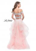Picture of: Off the Shoulder A-line Gown with Ruffle Tulle Skirt in Blush, Style: 26169, Detail Picture 3