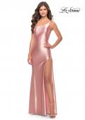 Picture of: Simple One Shoulder Liquid Jersey Dress in Blush, Style: 31391, Detail Picture 3