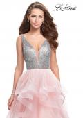 Picture of: Beaded Bodice Ball Gown with Tulle Skirt in Blush, Style: 26223, Detail Picture 2