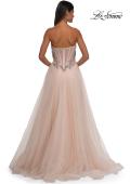 Picture of: A-line Tulle Prom Dress with Stunning Floral Beaded Design in Blush, Style: 32862, Detail Picture 4
