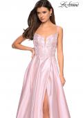 Picture of: Long Ball Gown with Lace and Rhinestone Bodice in Blush, Style: 27528, Detail Picture 6