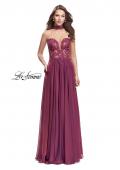 Picture of: Long Strapless Prom Dress with Pockets and Choker in Boysenberry, Style: 25450, Detail Picture 6