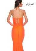 Picture of: Simple Jersey Mermaid Prom Dress with Sweetheart Neckline in Bright Orange, Style 32872, Detail Picture 20