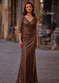 Picture of: Three-Quarter Sleeve Sequin Dress with Ruching, Style: 29195, Main Picture