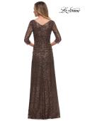 Picture of: Three-Quarter Sleeve Sequin Dress with Ruching, Style: 29195, Detail Picture 4