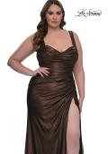 Picture of: Metallic Curve Dress with Flattering Ruching in Bronze , Style: 32991, Detail Picture 11