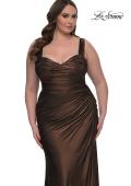 Picture of: Metallic Curve Dress with Flattering Ruching in Bronze , Style: 32991, Detail Picture 12
