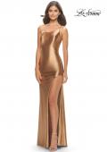 Picture of: Simple One Shoulder Liquid Jersey Dress in Bronze, Style: 31391, Detail Picture 21