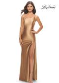 Picture of: Simple One Shoulder Liquid Jersey Dress in Bronze, Style: 31391, Detail Picture 23