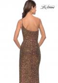 Picture of: Elegant Soft Sequin One Shoulder Long Dress in Bronze in Bronze, Style: 31426, Detail Picture 3