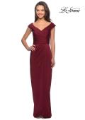 Picture of: Long Jersey Dress with Ruching and Cap Sleeves, Style: 25206, Detail Picture 6