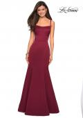 Picture of: Simple A-Line Long Prom Dress with Pockets in Burgundy, Style: 27823, Detail Picture 7
