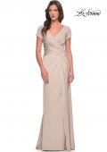 Picture of: Elegant Evening Gown with V Neck and Knot in Champagne, Style: 29926, Detail Picture 1