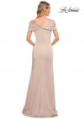 Picture of: Simply Chic Off the Shoulder Jersey Gown in Champagne, Detail Picture 6