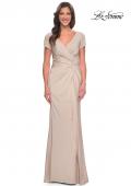 Picture of: Elegant Evening Gown with V Neck and Knot in Champagne, Style: 29926, Detail Picture 7