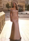 Picture of: Off the Shoulder Satin and Lace Mermaid Pleated Gown, Style: 30199, Main Picture