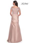 Picture of: Off the Shoulder Satin and Lace Mermaid Pleated Gown, Style: 30199, Detail Picture 8